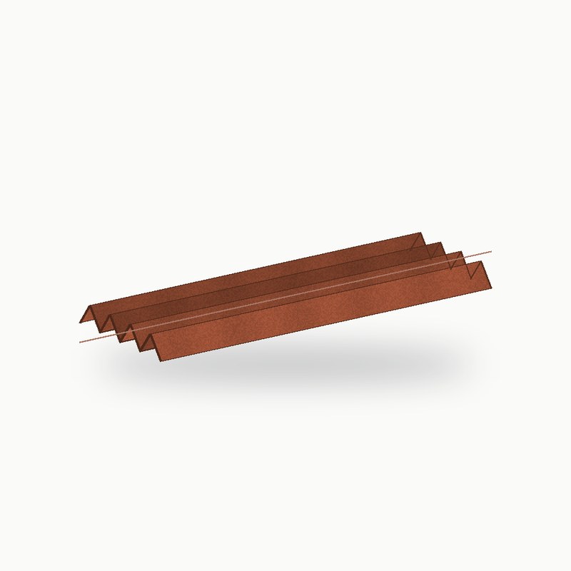 Closoir crante metallique 2 m alu RAL 8004 2 m - SuissePliage