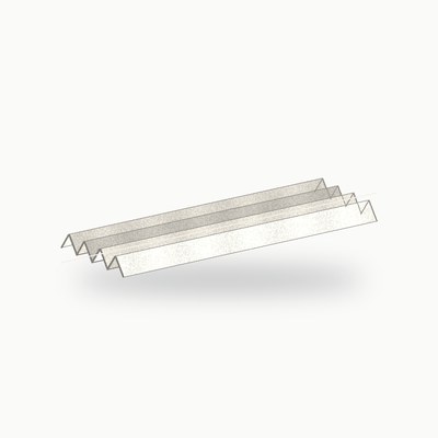 Closoir crante metallique 2 m alu RAL 9010 2 m - SuissePliage
