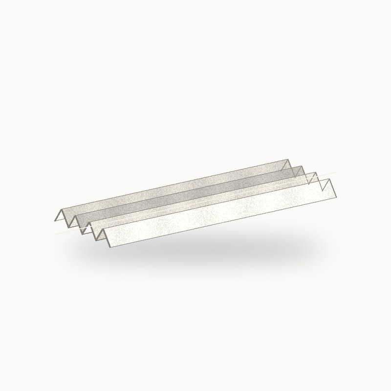 Closoir crante metallique 2 m alu RAL 9010 2 m - SuissePliage
