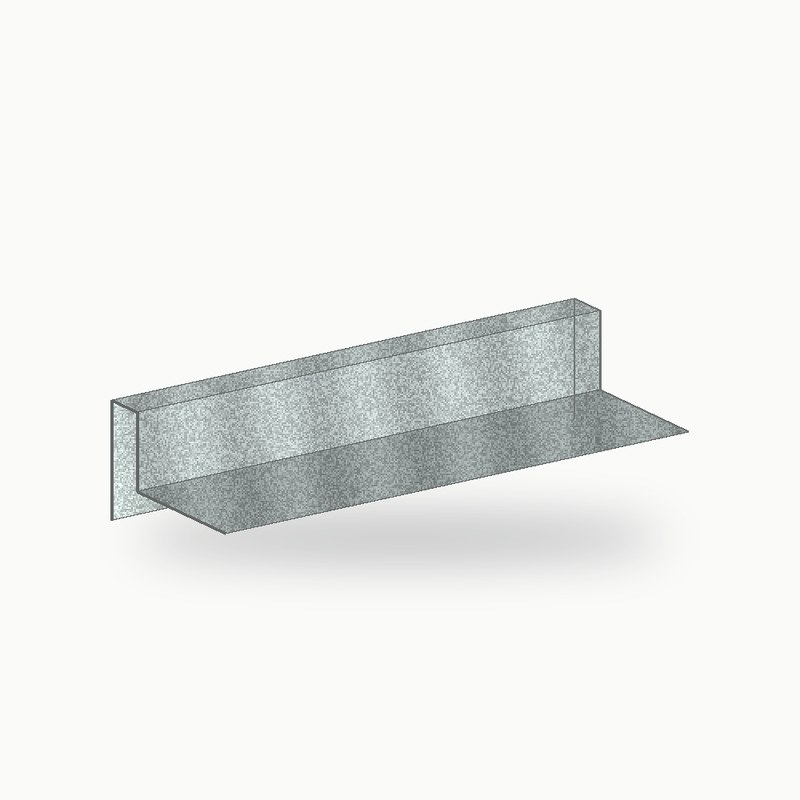 Equerre de couvertine metallique galva 2 m - SuissePliage