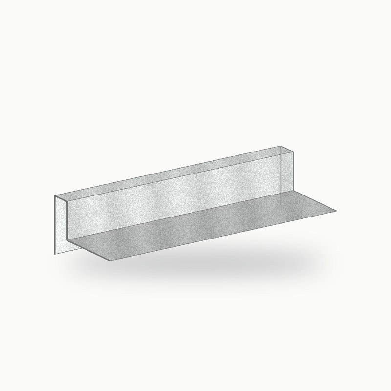 Equerre de couvertine metallique inox 2 m - SuissePliage