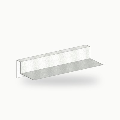 Equerre de couvertine metallique alu RAL 9016 2 m - SuissePliage