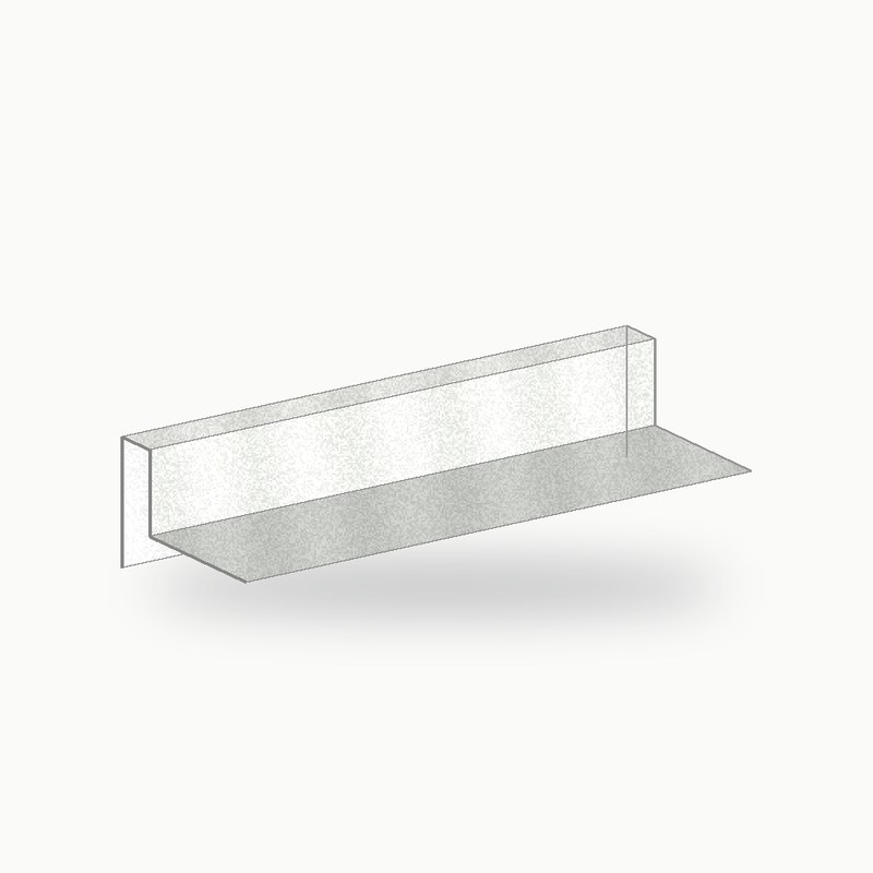 Equerre de couvertine metallique alu RAL 9016 2 m - SuissePliage