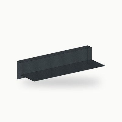 Equerre de couvertine metallique alu RAL 7016 2 m - SuissePliage