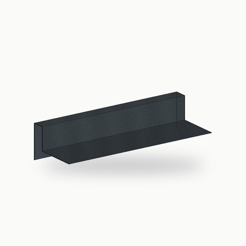 Equerre de couvertine metallique alu RAL 7016 2 m - SuissePliage