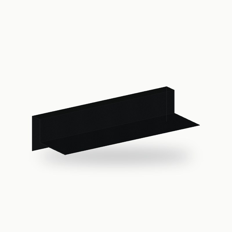 Equerre de couvertine metallique alu RAL 9005 2 m - SuissePliage