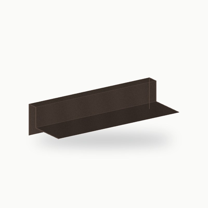 Equerre de couvertine metallique alu RAL 8019 2 m - SuissePliage