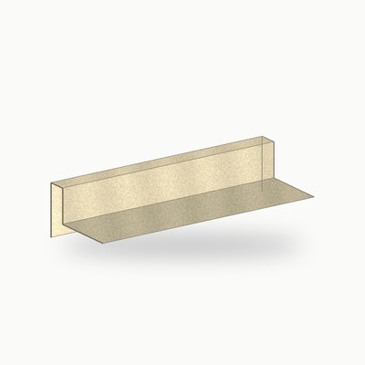 Equerre de couvertine metallique alu RAL 1015 2 m - SuissePliage