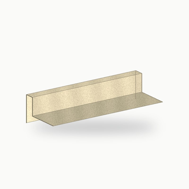 Equerre de couvertine metallique alu RAL 1015 2 m - SuissePliage