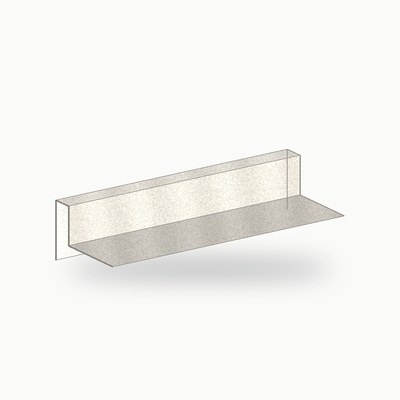 Equerre de couvertine metallique alu RAL 9010 2 m - SuissePliage