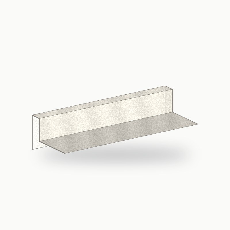 Equerre de couvertine metallique alu RAL 9010 2 m - SuissePliage