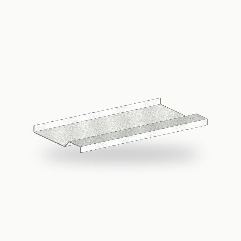 Appui de fenetre metallique standard alu RAL 9016 2 m - SuissePliage