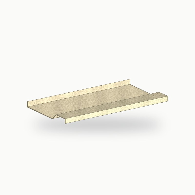 Appui de fenetre metallique standard alu RAL 1015 2 m - SuissePliage