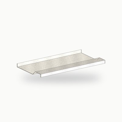 Appui de fenetre metallique standard alu RAL 9010 2 m - SuissePliage