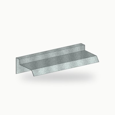 Rive pignon metallique standard zinc naturel 2 m - SuissePliage