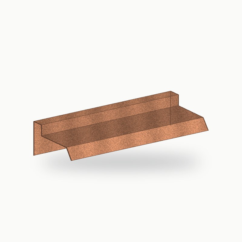 Rive pignon metallique standard cuivre 2 m - SuissePliage