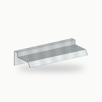 Rive pignon metallique standard alu RAL 7035 2 m - SuissePliage
