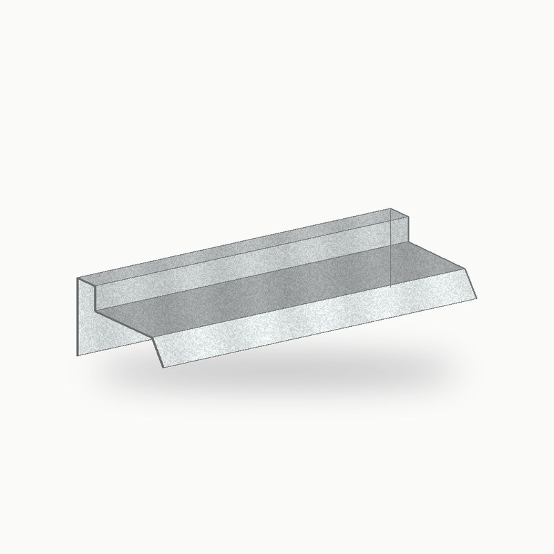 Rive pignon metallique standard alu RAL 7035 2 m - SuissePliage