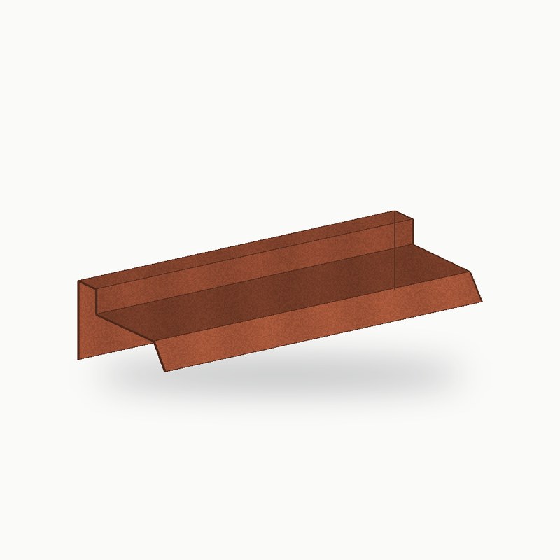 Rive pignon metallique standard alu RAL 8004 2 m - SuissePliage