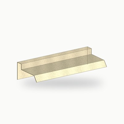 Rive pignon metallique standard alu RAL 1015 2 m - SuissePliage