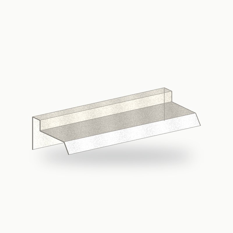 Rive pignon metallique standard alu RAL 9010 2 m - SuissePliage