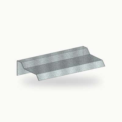 Rive en solin metallique standard zinc naturel 2 m - SuissePliage