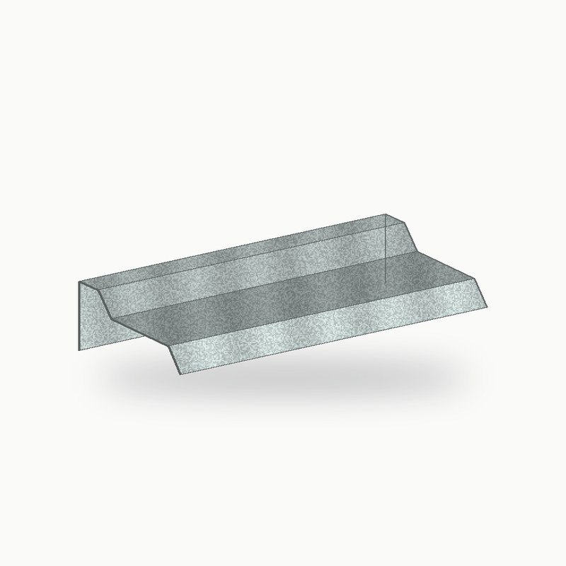 Rive en solin metallique standard zinc naturel 2 m - SuissePliage