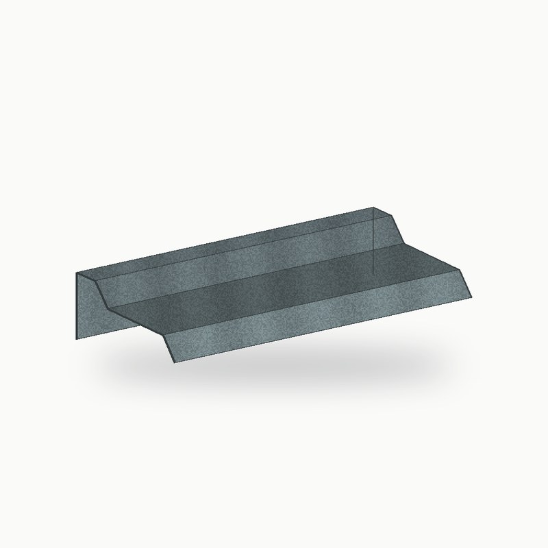 Rive en solin metallique standard zinc gris 2 m - SuissePliage