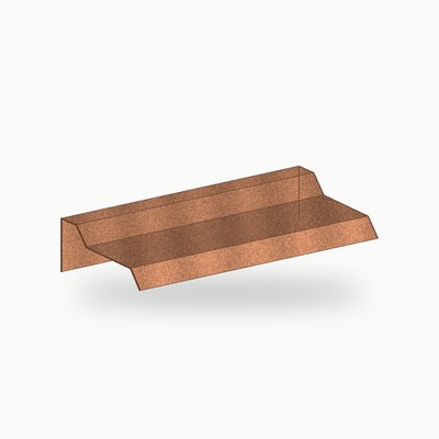 Rive en solin metallique standard cuivre 2 m - SuissePliage