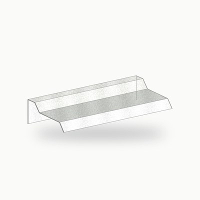 Rive en solin metallique standard alu RAL 9016 2 m - SuissePliage