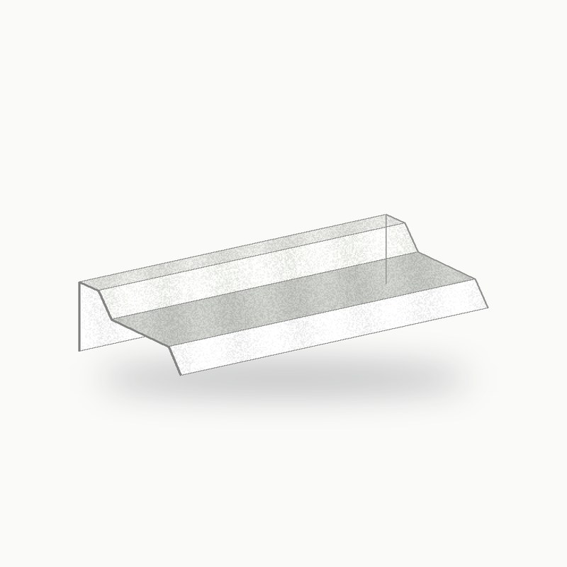 Rive en solin metallique standard alu RAL 9016 2 m - SuissePliage