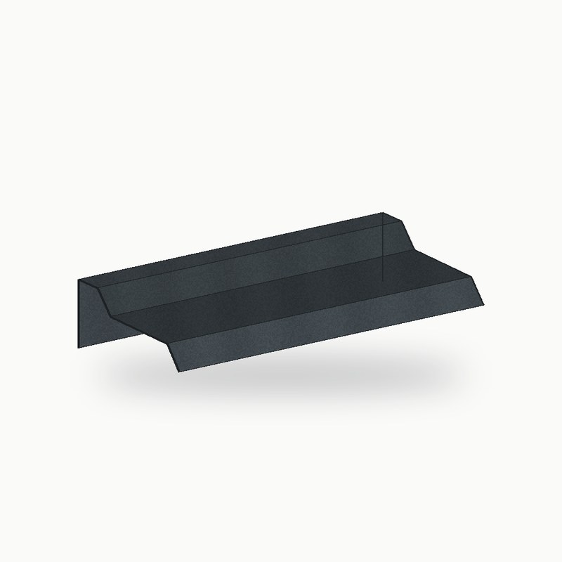 Rive en solin metallique standard alu RAL 7016 2 m - SuissePliage