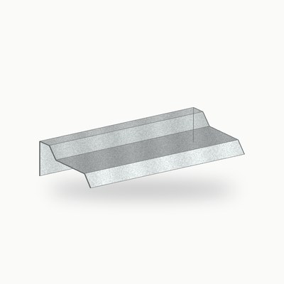 Rive en solin metallique standard alu RAL 7035 2 m - SuissePliage
