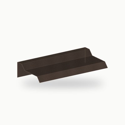 Rive en solin metallique standard alu RAL 8019 2 m - SuissePliage