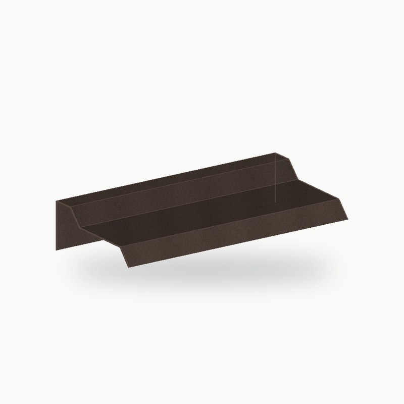Rive en solin metallique standard alu RAL 8019 2 m - SuissePliage