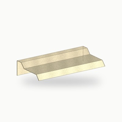 Rive en solin metallique standard alu RAL 1015 2 m - SuissePliage