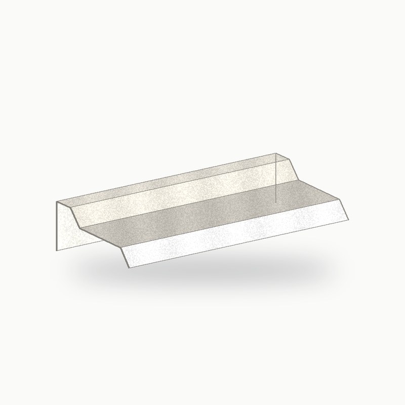 Rive en solin metallique standard alu RAL 9010 2 m - SuissePliage