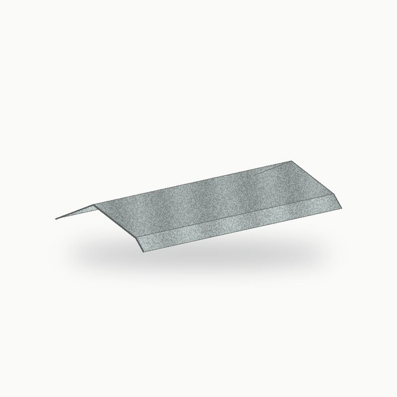 Faitiere monopente metallique standard zinc naturel 2 m - SuissePliage