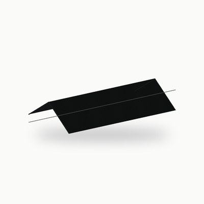 Faitiere double metallique standard alu RAL 9005 2 m - SuissePliage