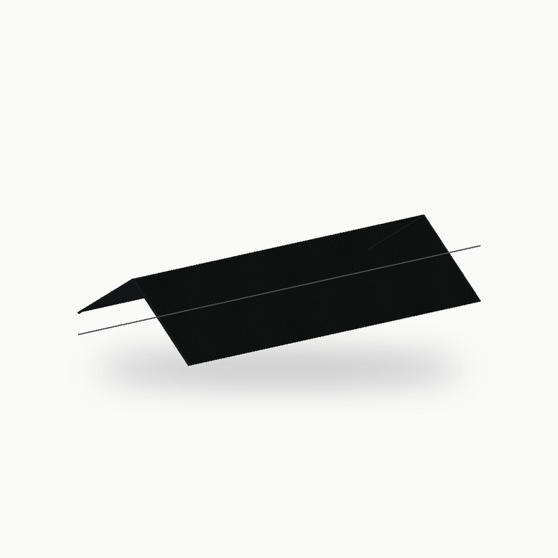 Faitiere double metallique standard alu RAL 9005 2 m - SuissePliage