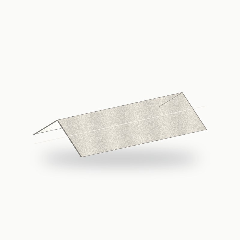 Faitiere double metallique standard alu RAL 9010 2 m - SuissePliage