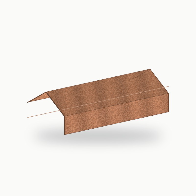 Faitiere en solin metallique standard cuivre 2 m - SuissePliage