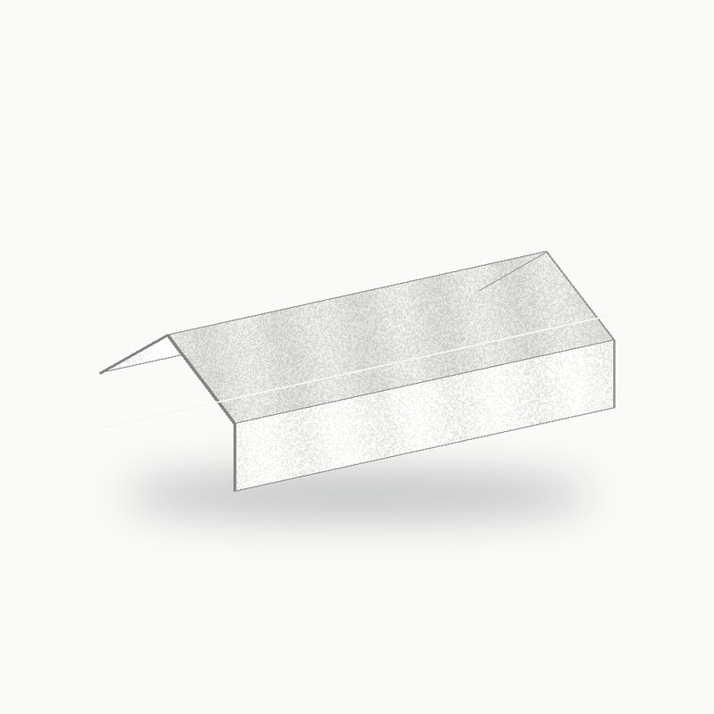 Faitiere en solin metallique standard alu RAL 9016 2 m - SuissePliage