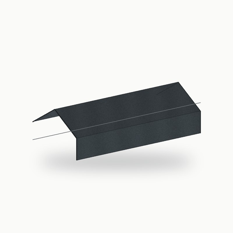 Faitiere en solin metallique standard alu RAL 7016 2 m - SuissePliage