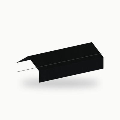Faitiere en solin metallique standard alu RAL 9005 2 m - SuissePliage