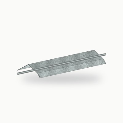 Demi faitiere a boudin crantee zinc naturel 2 m - SuissePliage