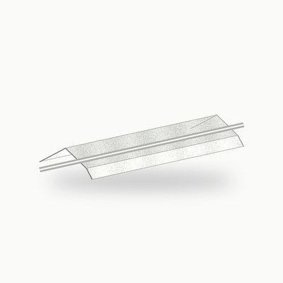 Demi faitiere a boudin crantee alu RAL 9016 2 m - SuissePliage