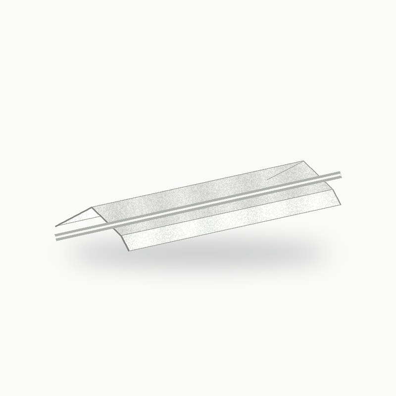 Demi faitiere a boudin crantee alu RAL 9016 2 m - SuissePliage