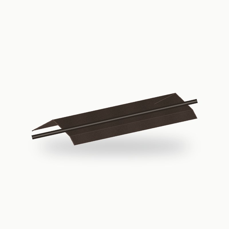 Demi faitiere a boudin crantee alu RAL 8019 2 m - SuissePliage