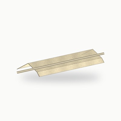 Demi faitiere a boudin crantee alu RAL 1015 2 m - SuissePliage